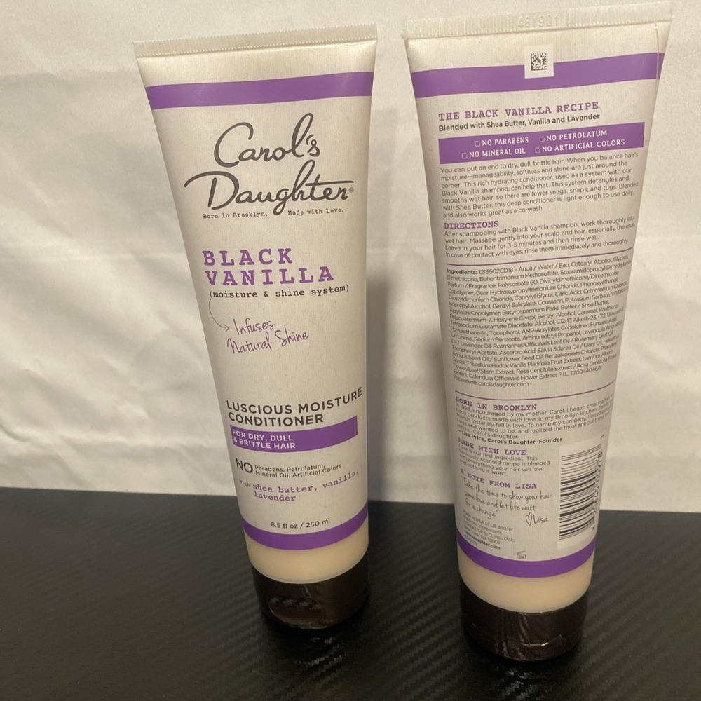 2- Carol's Daughter Black Vanilla Moisture & Shine Conditioner 8.5 Fl Oz New